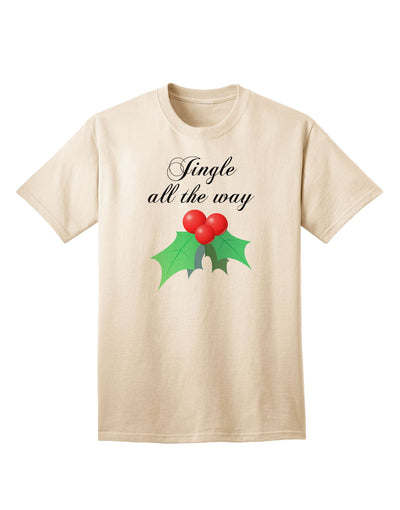 Festive Holly Adult T-Shirt - Embrace the Holiday Spirit-Mens T-shirts-TooLoud-Natural-Small-Davson Sales