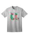 Festive Mr and Mrs Christmas Couple Stockings Adult T-Shirt by TooLoud-Mens T-shirts-TooLoud-AshGray-Small-Davson Sales