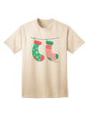 Festive Mr and Mrs Christmas Couple Stockings Adult T-Shirt by TooLoud-Mens T-shirts-TooLoud-Natural-Small-Davson Sales