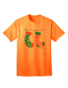 Festive Mr and Mrs Christmas Couple Stockings Adult T-Shirt by TooLoud-Mens T-shirts-TooLoud-Neon-Orange-Small-Davson Sales