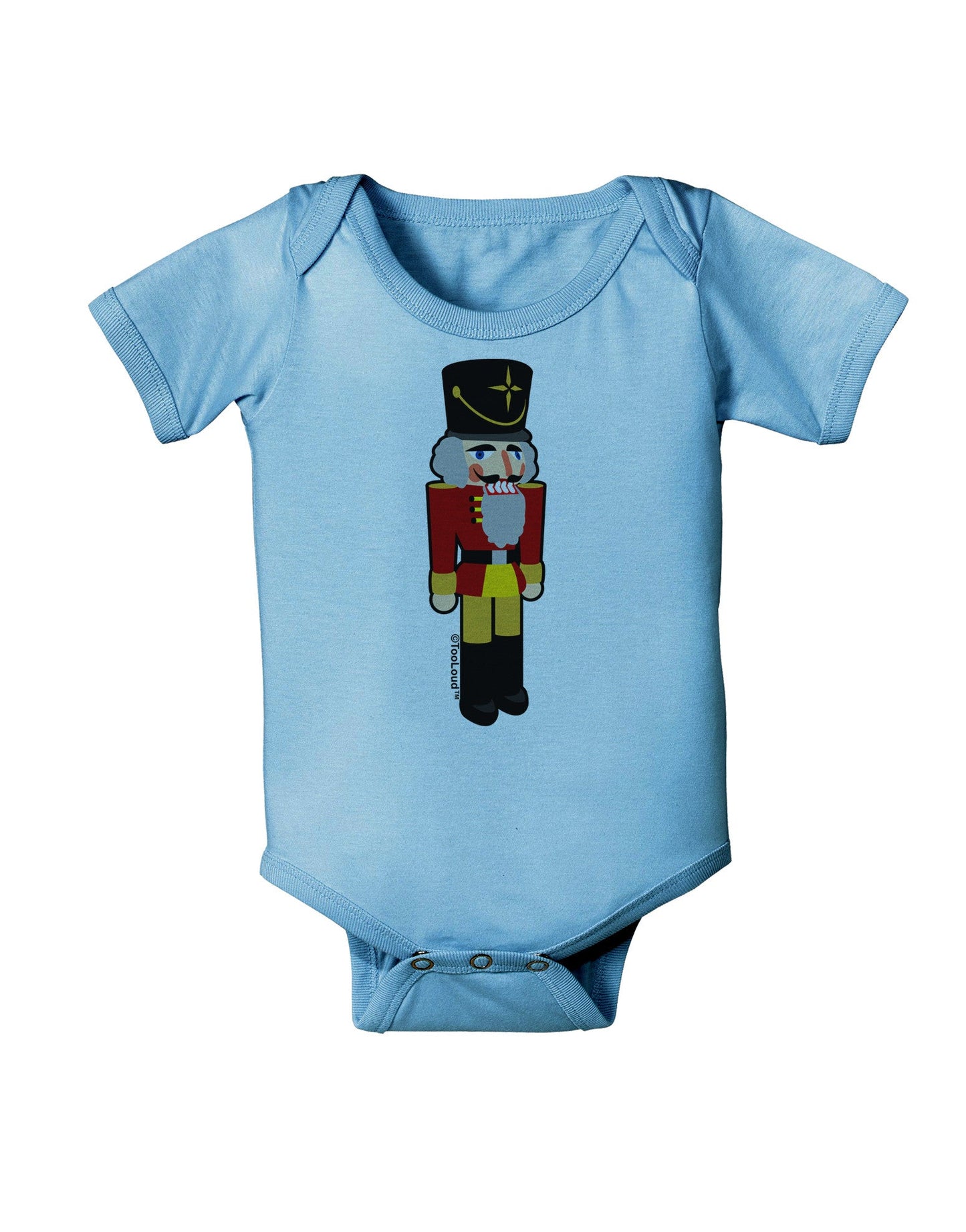 Festive Nutcracker - No Text Baby Romper Bodysuit by-Baby Romper-TooLoud-LightBlue-06-Months-Davson Sales