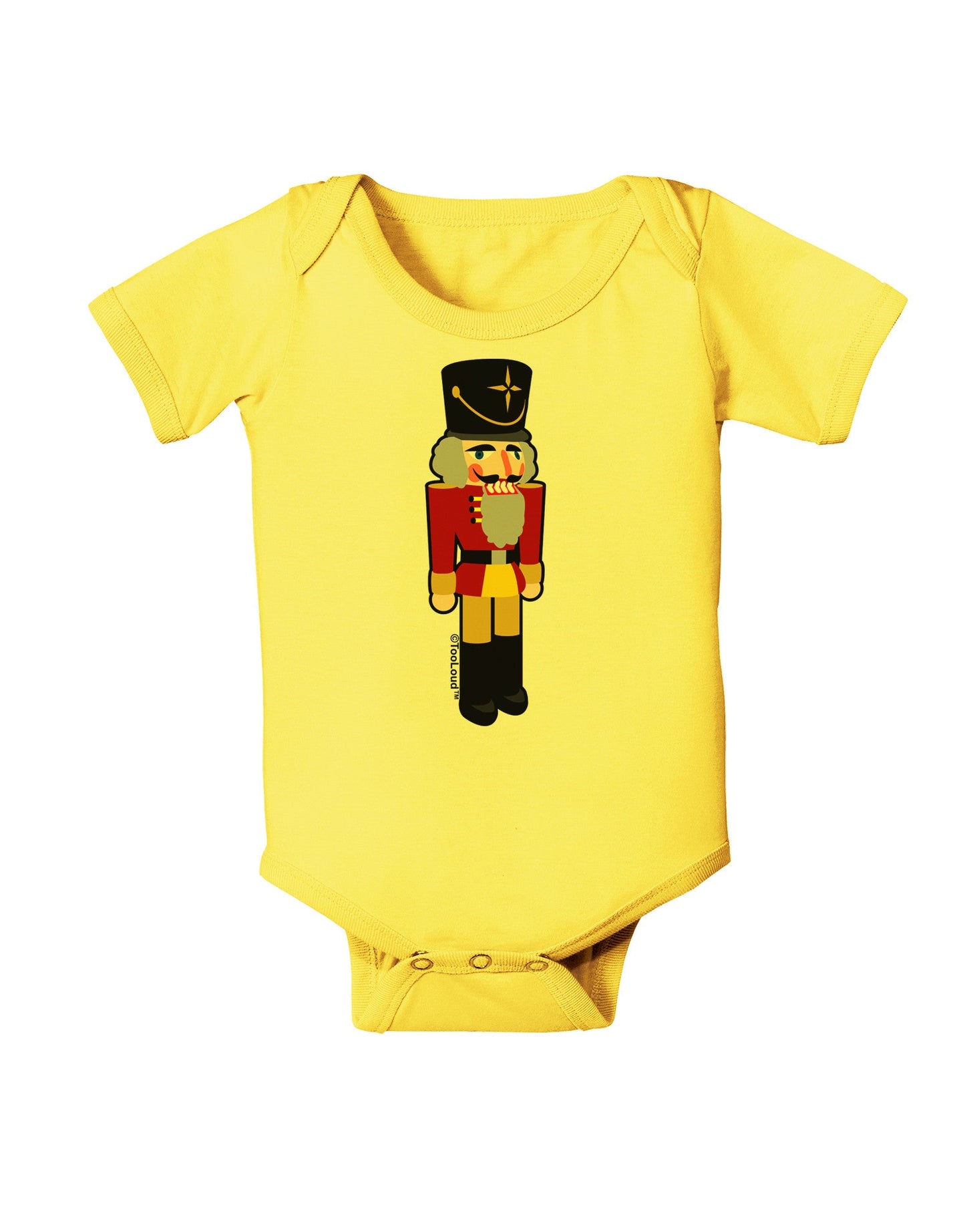 Festive Nutcracker - No Text Baby Romper Bodysuit by-Baby Romper-TooLoud-Yellow-06-Months-Davson Sales