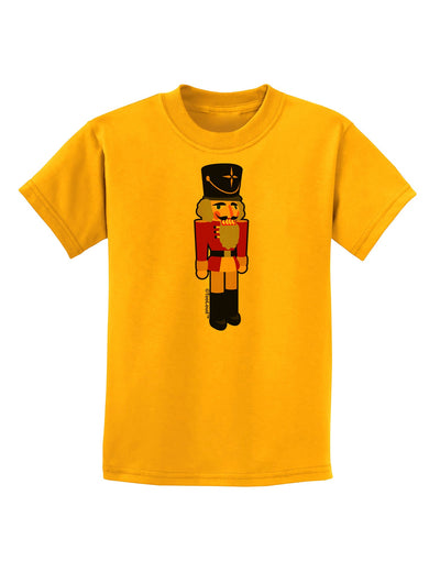 Festive Nutcracker - No Text Childrens T-Shirt-Childrens T-Shirt-TooLoud-Gold-X-Small-Davson Sales