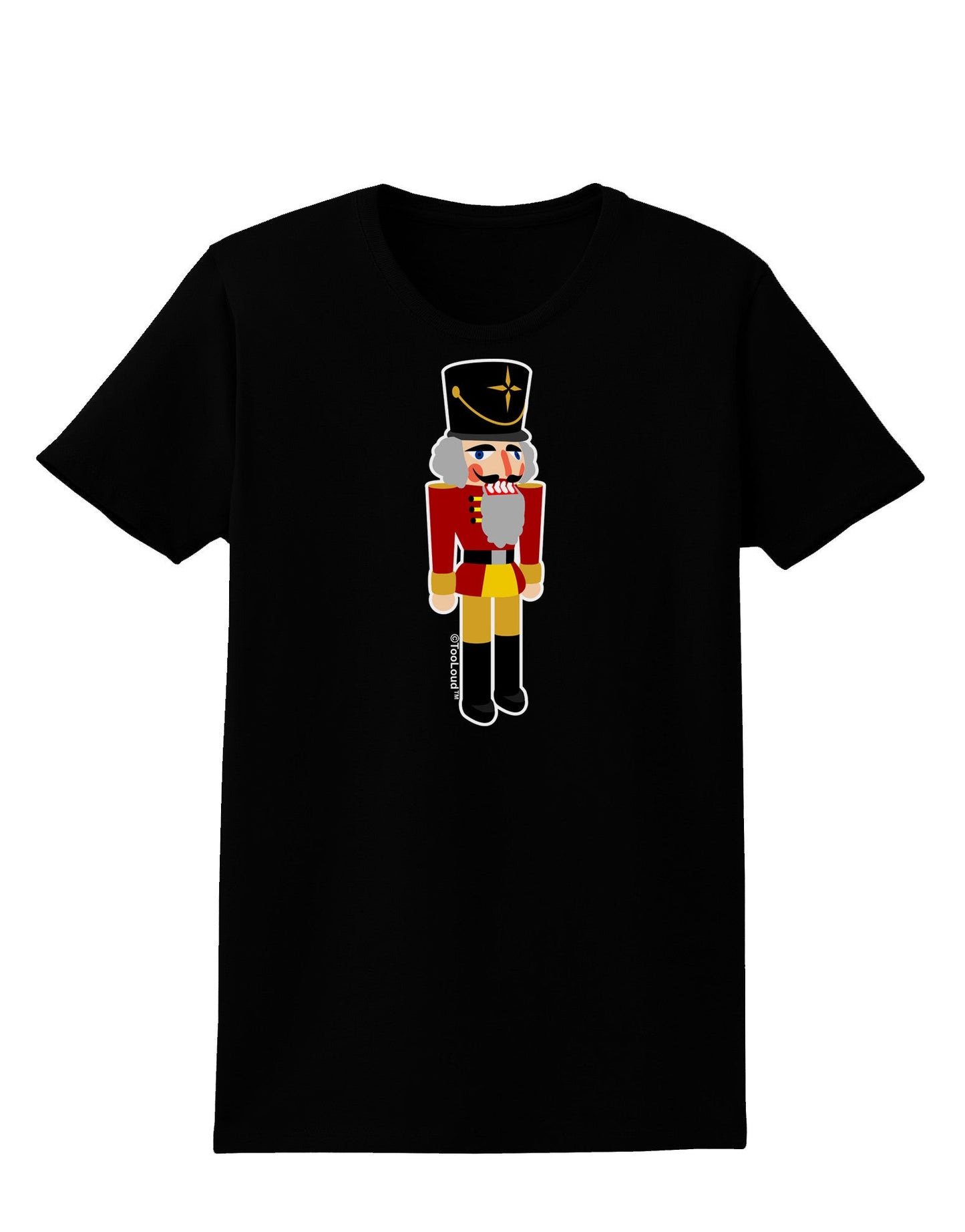 Festive Nutcracker - No Text Womens Dark T-Shirt-TooLoud-Black-X-Small-Davson Sales