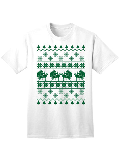 Festive Reindeer Swinger Party Adult T-Shirt - Inspired by Ugly Christmas Sweaters-Mens T-shirts-TooLoud-White-Small-Davson Sales