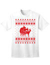 Festive Reindeer Trio - Adult T-Shirt with Ugly Christmas Sweater Inspiration-Mens T-shirts-TooLoud-White-Small-Davson Sales