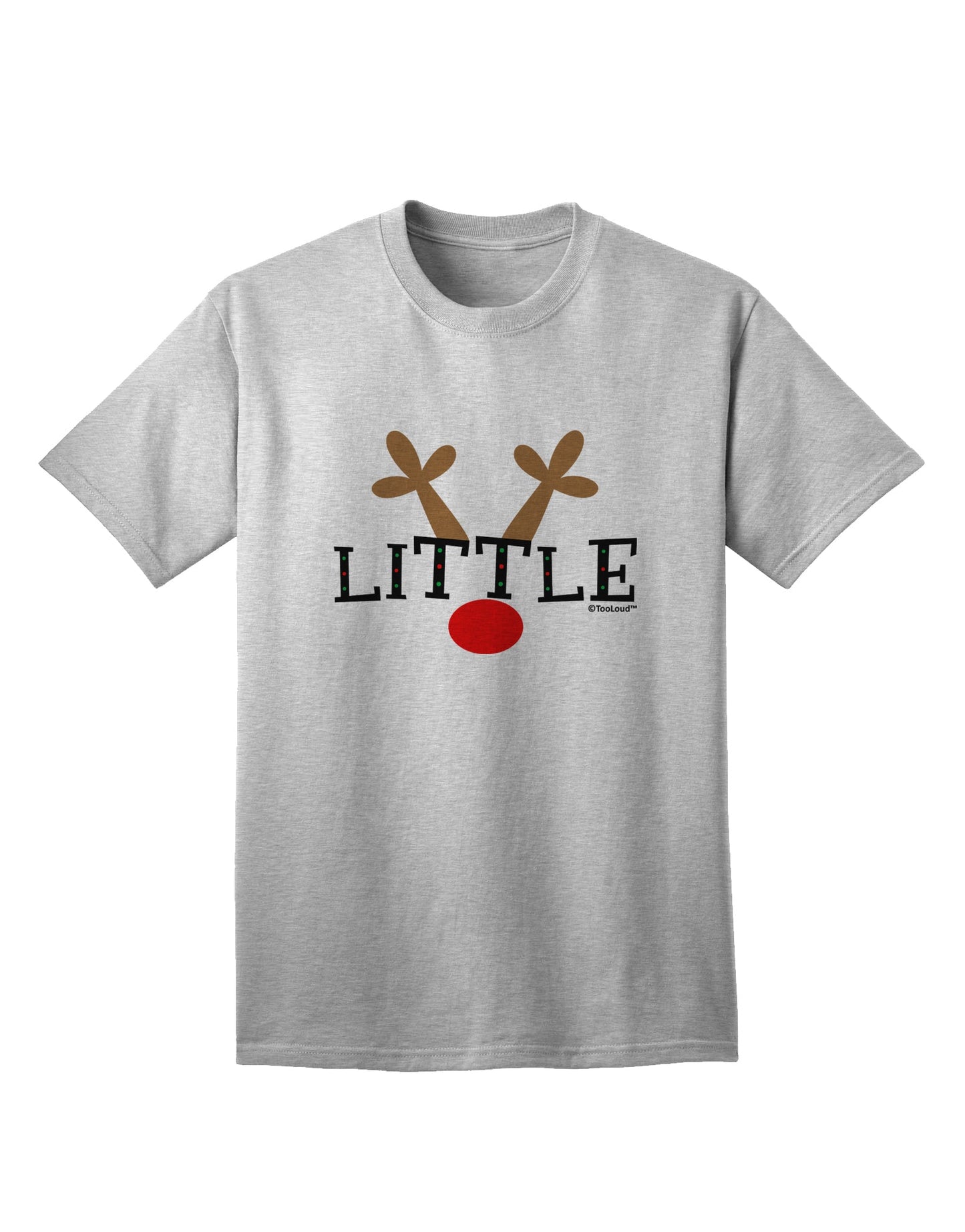 Festive Reindeer-themed Matching Family Christmas Collection - Little Adult T-Shirt by TooLoud-Mens T-shirts-TooLoud-AshGray-Small-Davson Sales