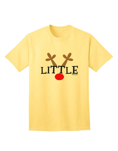 Festive Reindeer-themed Matching Family Christmas Collection - Little Adult T-Shirt by TooLoud-Mens T-shirts-TooLoud-Yellow-Small-Davson Sales