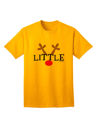 Festive Reindeer-themed Matching Family Christmas Collection - Little Adult T-Shirt by TooLoud-Mens T-shirts-TooLoud-Gold-Small-Davson Sales