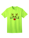 Festive Reindeer-themed Matching Family Christmas Collection - Little Adult T-Shirt by TooLoud-Mens T-shirts-TooLoud-Neon-Green-Small-Davson Sales