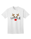Festive Reindeer-themed Matching Family Christmas Collection - Little Adult T-Shirt by TooLoud-Mens T-shirts-TooLoud-White-Small-Davson Sales