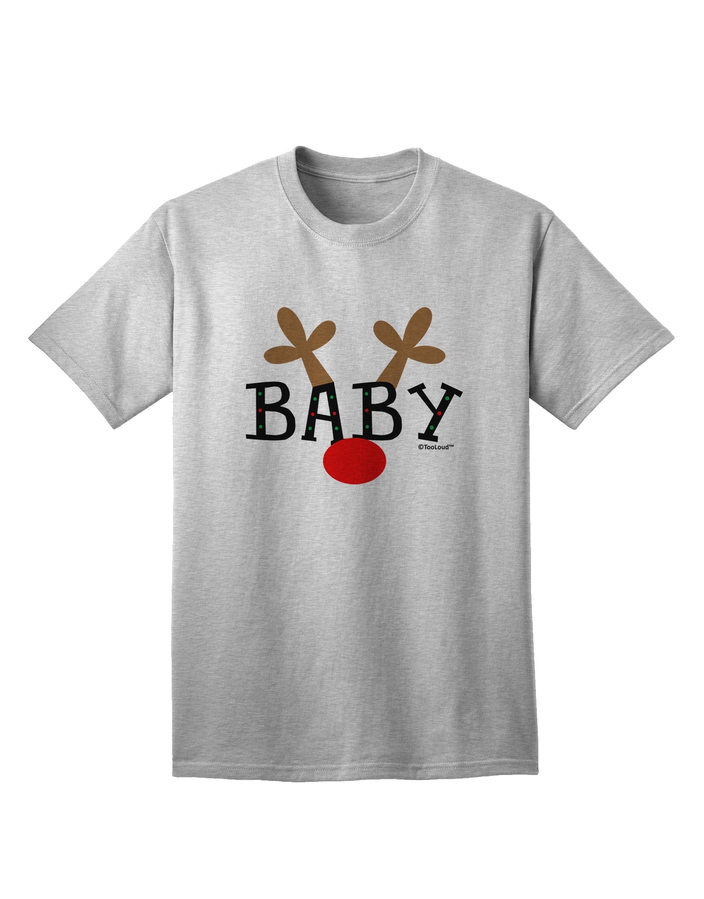 Festive Reindeer-themed Matching Family Christmas T-Shirt Collection by TooLoud-Mens T-shirts-TooLoud-AshGray-Small-Davson Sales