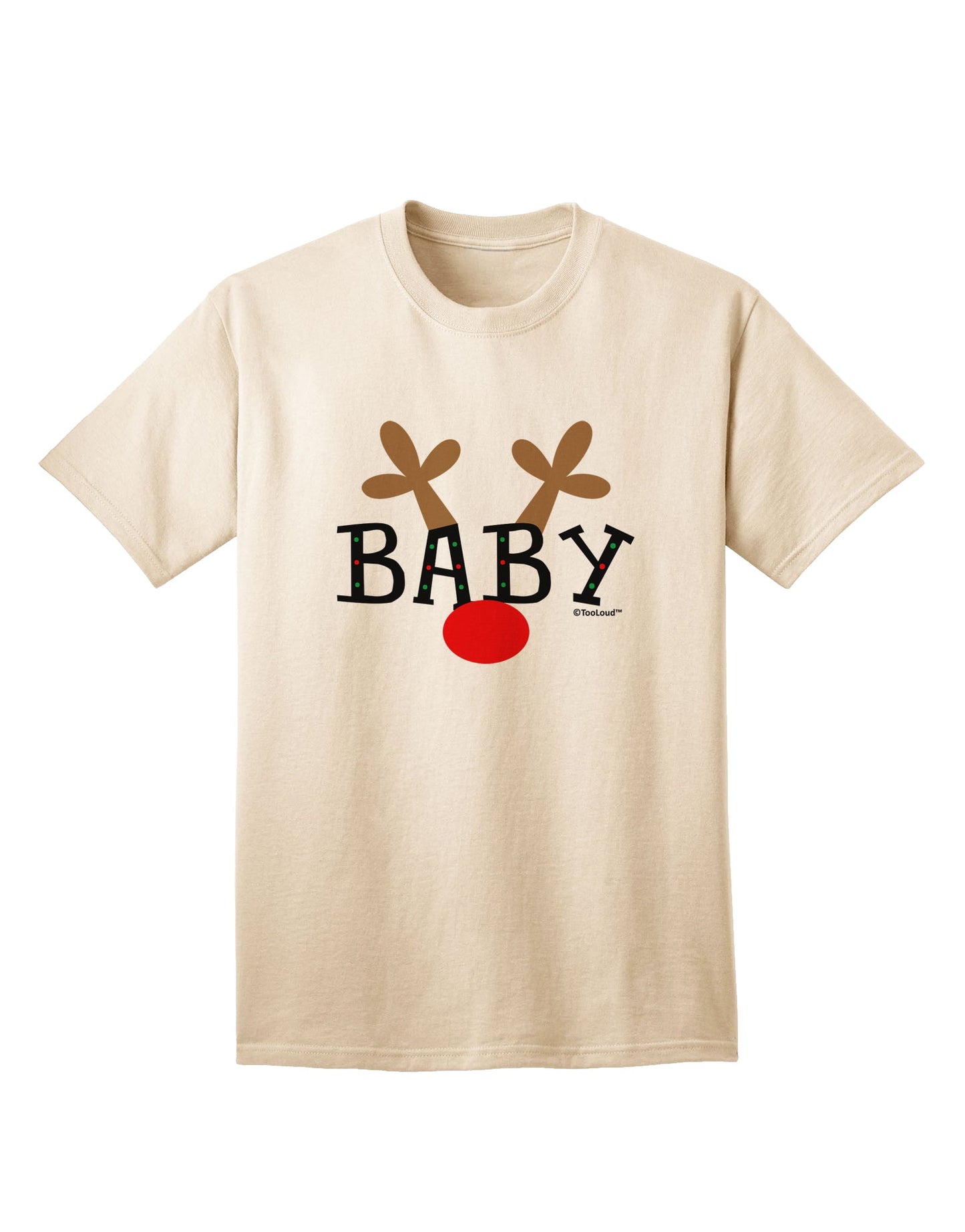 Festive Reindeer-themed Matching Family Christmas T-Shirt Collection by TooLoud-Mens T-shirts-TooLoud-Natural-Small-Davson Sales