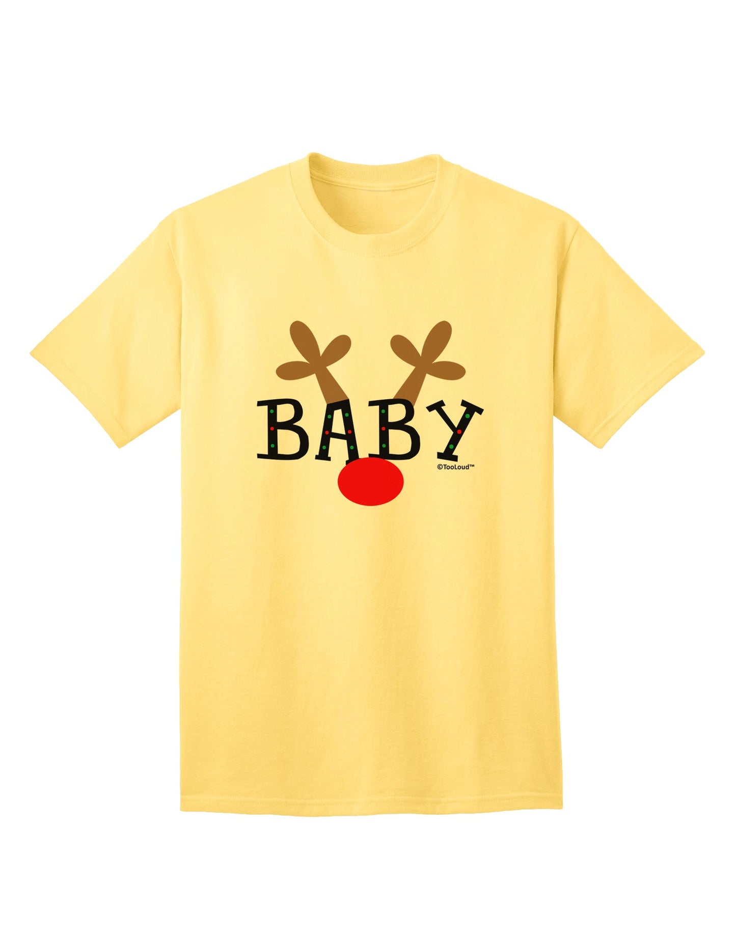 Festive Reindeer-themed Matching Family Christmas T-Shirt Collection by TooLoud-Mens T-shirts-TooLoud-Yellow-Small-Davson Sales
