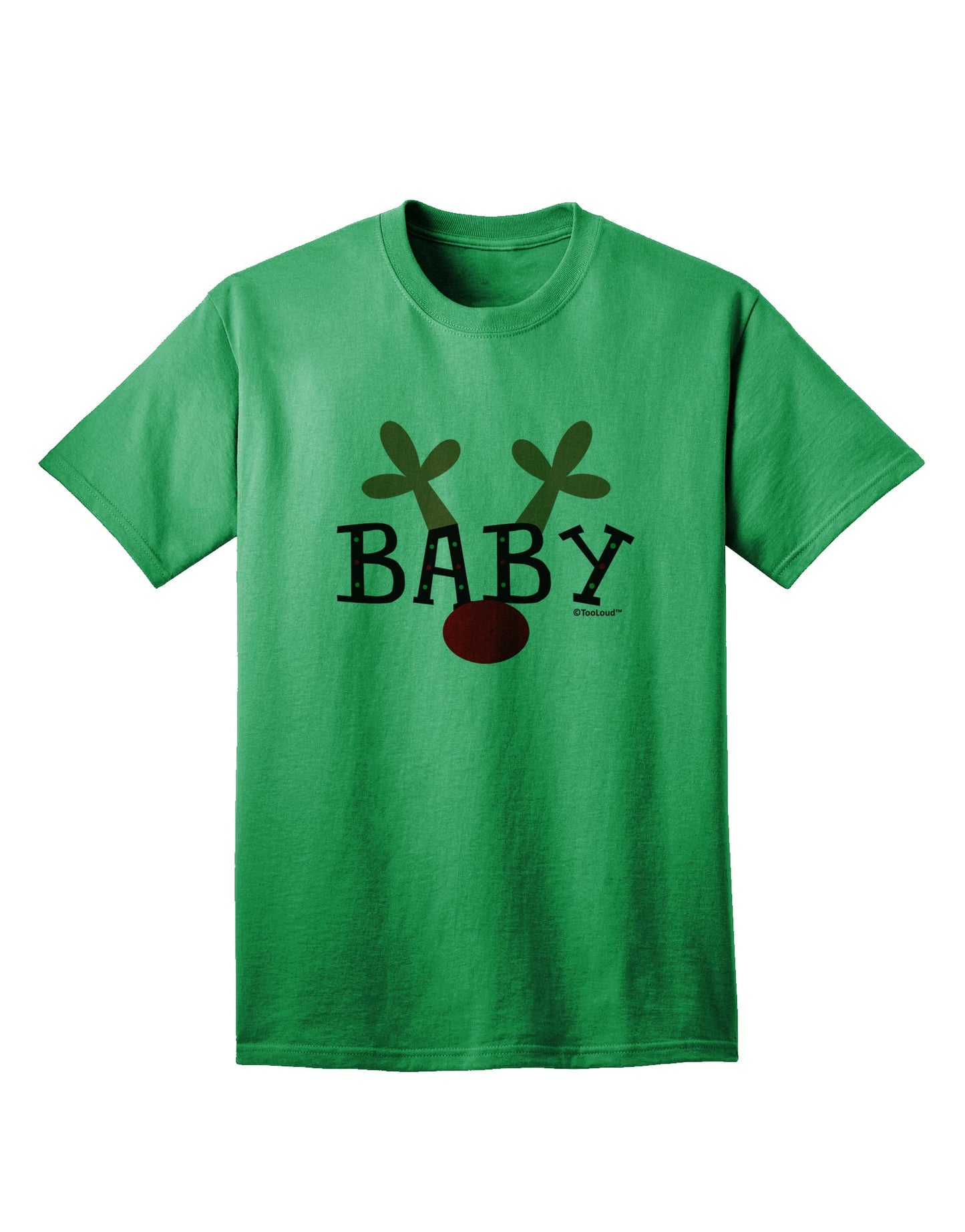 Festive Reindeer-themed Matching Family Christmas T-Shirt Collection by TooLoud-Mens T-shirts-TooLoud-Kelly-Green-Small-Davson Sales