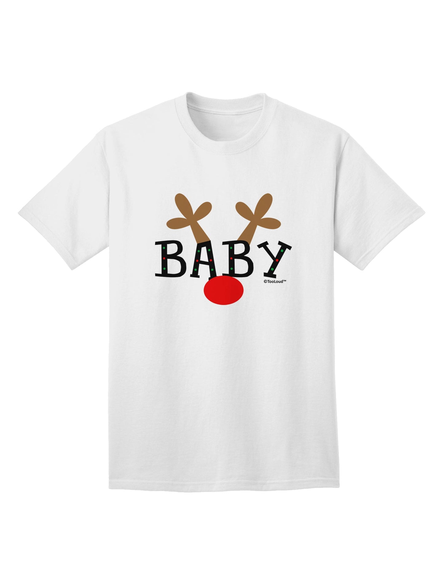 Festive Reindeer-themed Matching Family Christmas T-Shirt Collection by TooLoud-Mens T-shirts-TooLoud-White-Small-Davson Sales