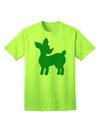 Festive Rudolph Christmas Adult T-Shirt in Attractive Red and Green by TooLoud-Mens T-shirts-TooLoud-Neon-Green-Small-Davson Sales