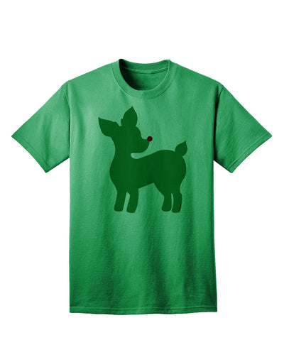 Festive Rudolph Christmas Adult T-Shirt in Attractive Red and Green by TooLoud-Mens T-shirts-TooLoud-Kelly-Green-Small-Davson Sales