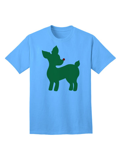 Festive Rudolph Christmas Adult T-Shirt in Attractive Red and Green by TooLoud-Mens T-shirts-TooLoud-Aquatic-Blue-Small-Davson Sales