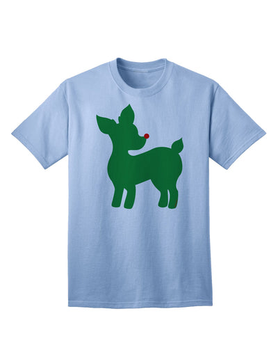 Festive Rudolph Christmas Adult T-Shirt in Attractive Red and Green by TooLoud-Mens T-shirts-TooLoud-Light-Blue-Small-Davson Sales