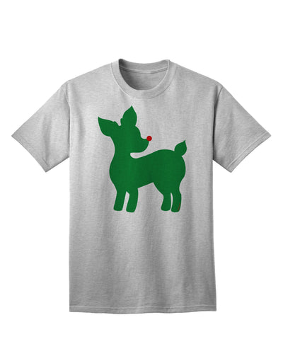 Festive Rudolph Christmas Adult T-Shirt in Attractive Red and Green by TooLoud-Mens T-shirts-TooLoud-AshGray-Small-Davson Sales