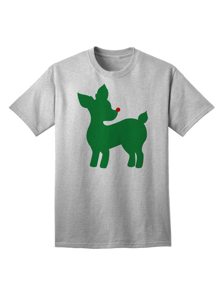 Festive Rudolph Christmas Adult T-Shirt in Attractive Red and Green by TooLoud-Mens T-shirts-TooLoud-White-Small-Davson Sales