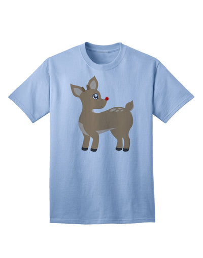 Festive Rudolph the Reindeer - Christmas Adult T-Shirt by TooLoud-Mens T-shirts-TooLoud-Light-Blue-Small-Davson Sales