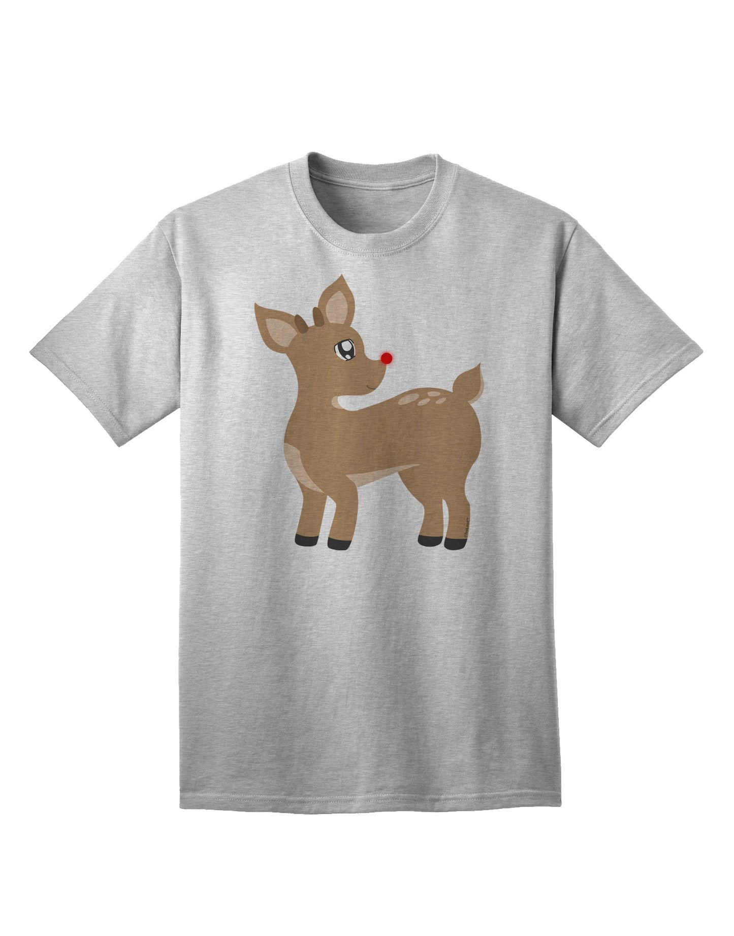 Festive Rudolph the Reindeer - Christmas Adult T-Shirt by TooLoud-Mens T-shirts-TooLoud-AshGray-Small-Davson Sales