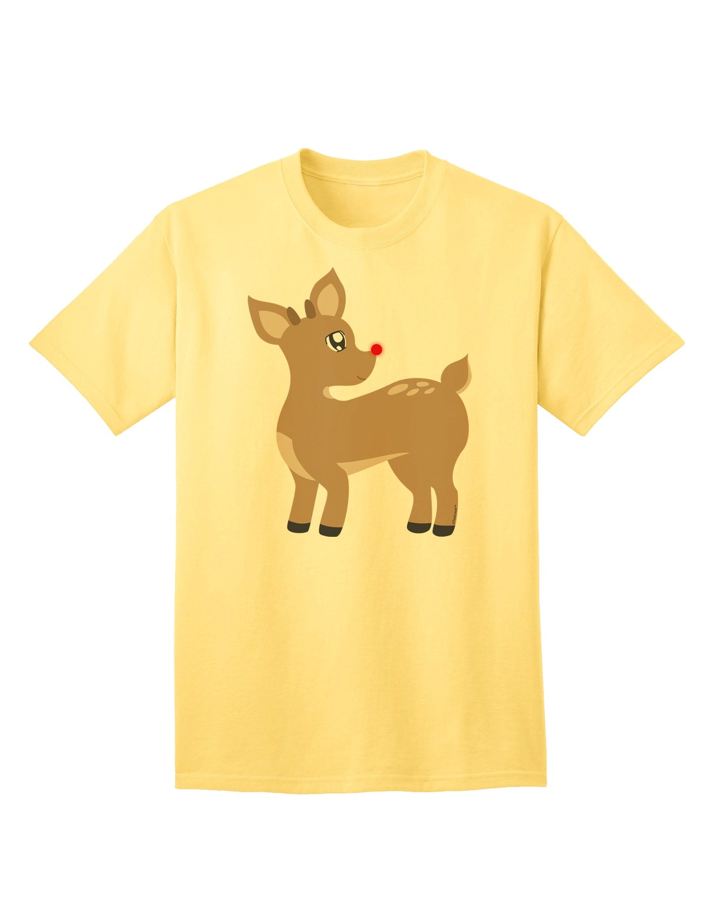 Festive Rudolph the Reindeer - Christmas Adult T-Shirt by TooLoud-Mens T-shirts-TooLoud-Yellow-Small-Davson Sales