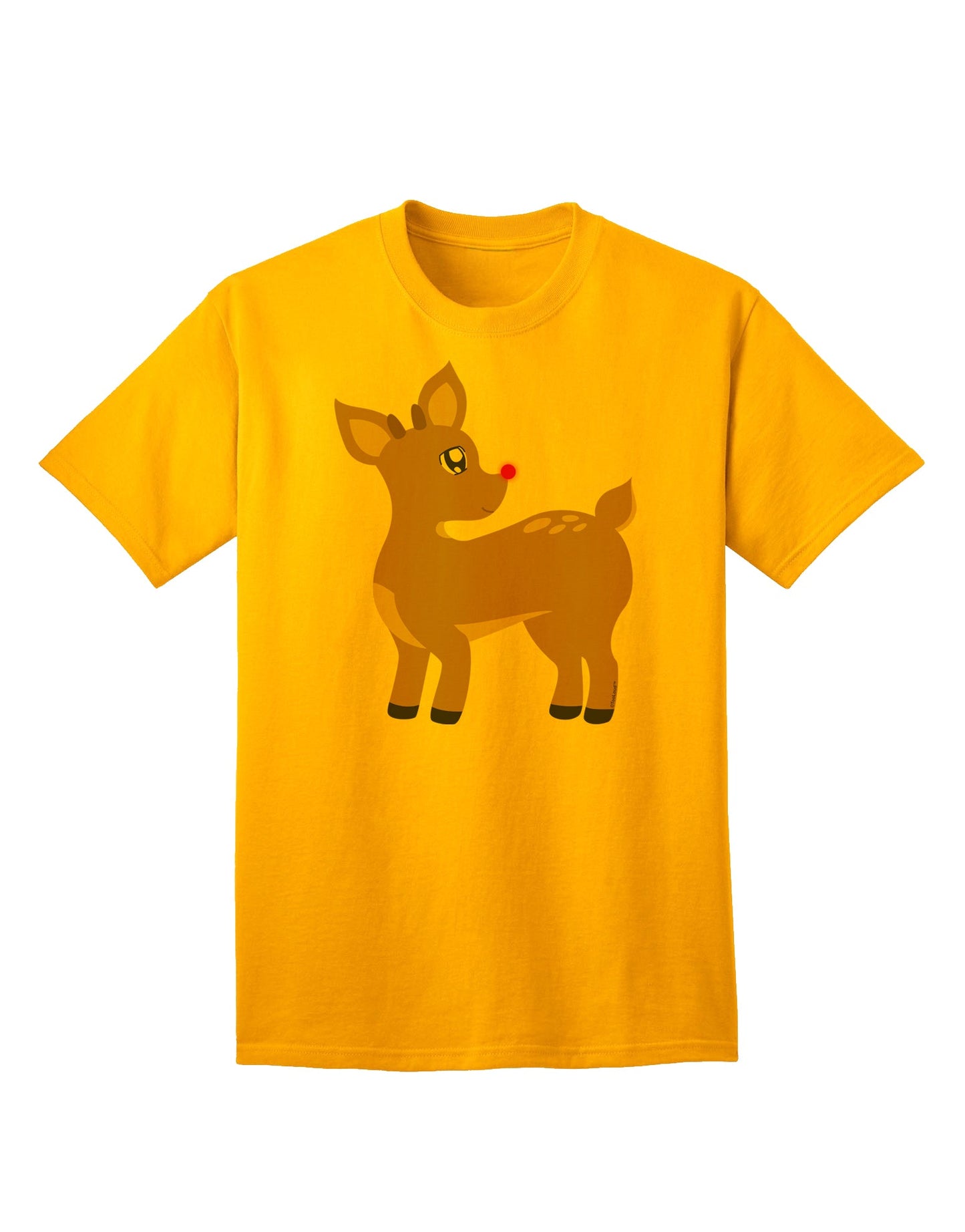Festive Rudolph the Reindeer - Christmas Adult T-Shirt by TooLoud-Mens T-shirts-TooLoud-Gold-Small-Davson Sales
