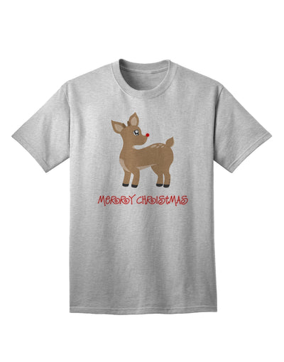 Festive Rudolph the Reindeer - Merry Christmas Adult T-Shirt by TooLoud-Mens T-shirts-TooLoud-AshGray-Small-Davson Sales