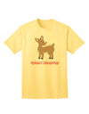 Festive Rudolph the Reindeer - Merry Christmas Adult T-Shirt by TooLoud-Mens T-shirts-TooLoud-Yellow-Small-Davson Sales