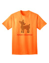 Festive Rudolph the Reindeer - Merry Christmas Adult T-Shirt by TooLoud-Mens T-shirts-TooLoud-Neon-Orange-Small-Davson Sales