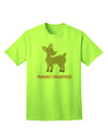 Festive Rudolph the Reindeer - Merry Christmas Adult T-Shirt by TooLoud-Mens T-shirts-TooLoud-Neon-Green-Small-Davson Sales