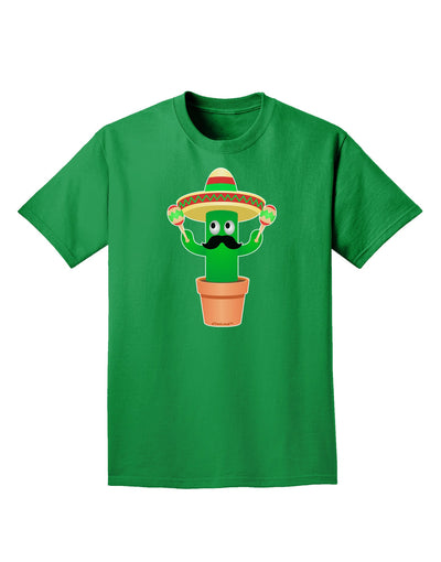 Fiesta Cactus Adult Dark T-Shirt-Mens T-Shirt-TooLoud-Kelly-Green-Small-Davson Sales