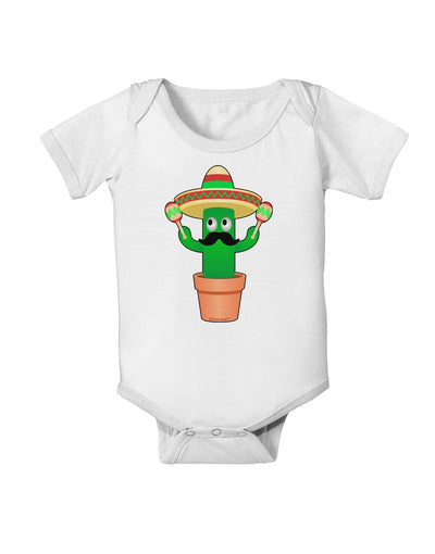 Fiesta Cactus Baby Romper Bodysuit-Baby Romper-TooLoud-White-06-Months-Davson Sales