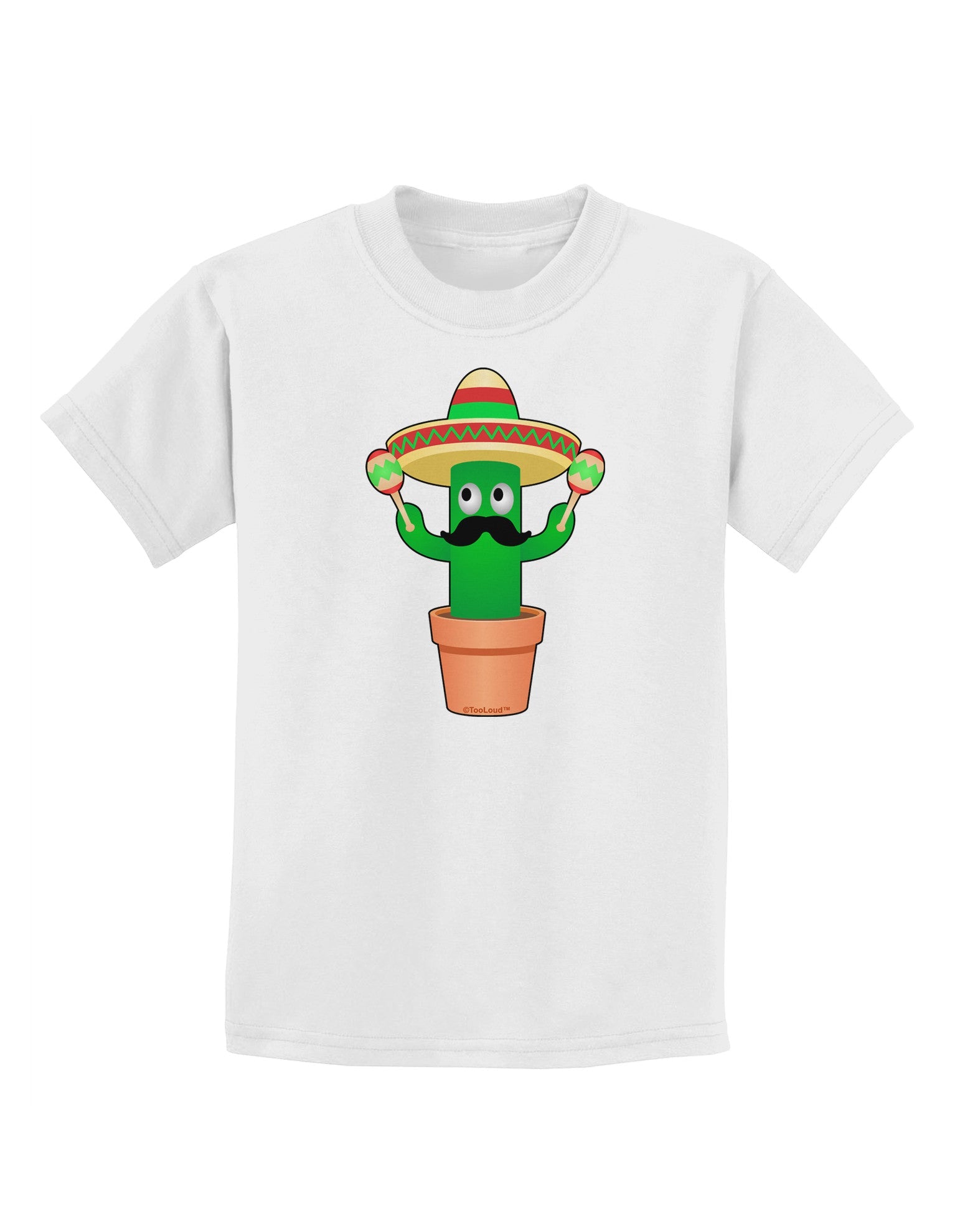 Fiesta Cactus Childrens T-Shirt-Childrens T-Shirt-TooLoud-White-X-Small-Davson Sales