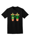 Fiesta Cactus Couple Adult Dark T-Shirt-Mens T-Shirt-TooLoud-Black-Small-Davson Sales