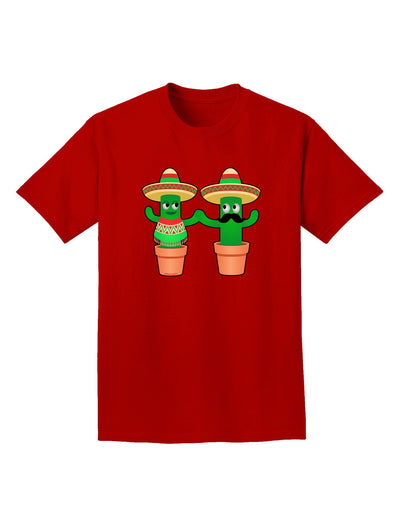 Fiesta Cactus Couple Adult Dark T-Shirt-Mens T-Shirt-TooLoud-Red-Small-Davson Sales