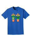 Fiesta Cactus Couple Adult Dark T-Shirt-Mens T-Shirt-TooLoud-Royal-Blue-Small-Davson Sales