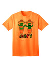 Fiesta Cactus Couple Amor Premium Adult T-Shirt - A Statement of Love and Style-Mens T-shirts-TooLoud-Neon-Orange-Small-Davson Sales