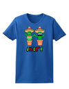 Fiesta Cactus Couple Amor Womens Dark T-Shirt-TooLoud-Royal-Blue-X-Small-Davson Sales