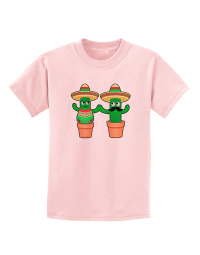 Fiesta Cactus Couple Childrens T-Shirt by TooLoud-Childrens T-Shirt-TooLoud-PalePink-X-Small-Davson Sales