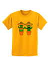 Fiesta Cactus Couple Childrens T-Shirt by TooLoud-Childrens T-Shirt-TooLoud-Gold-X-Small-Davson Sales