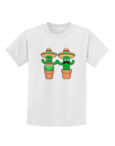 Fiesta Cactus Couple Childrens T-Shirt by TooLoud-Childrens T-Shirt-TooLoud-White-X-Small-Davson Sales