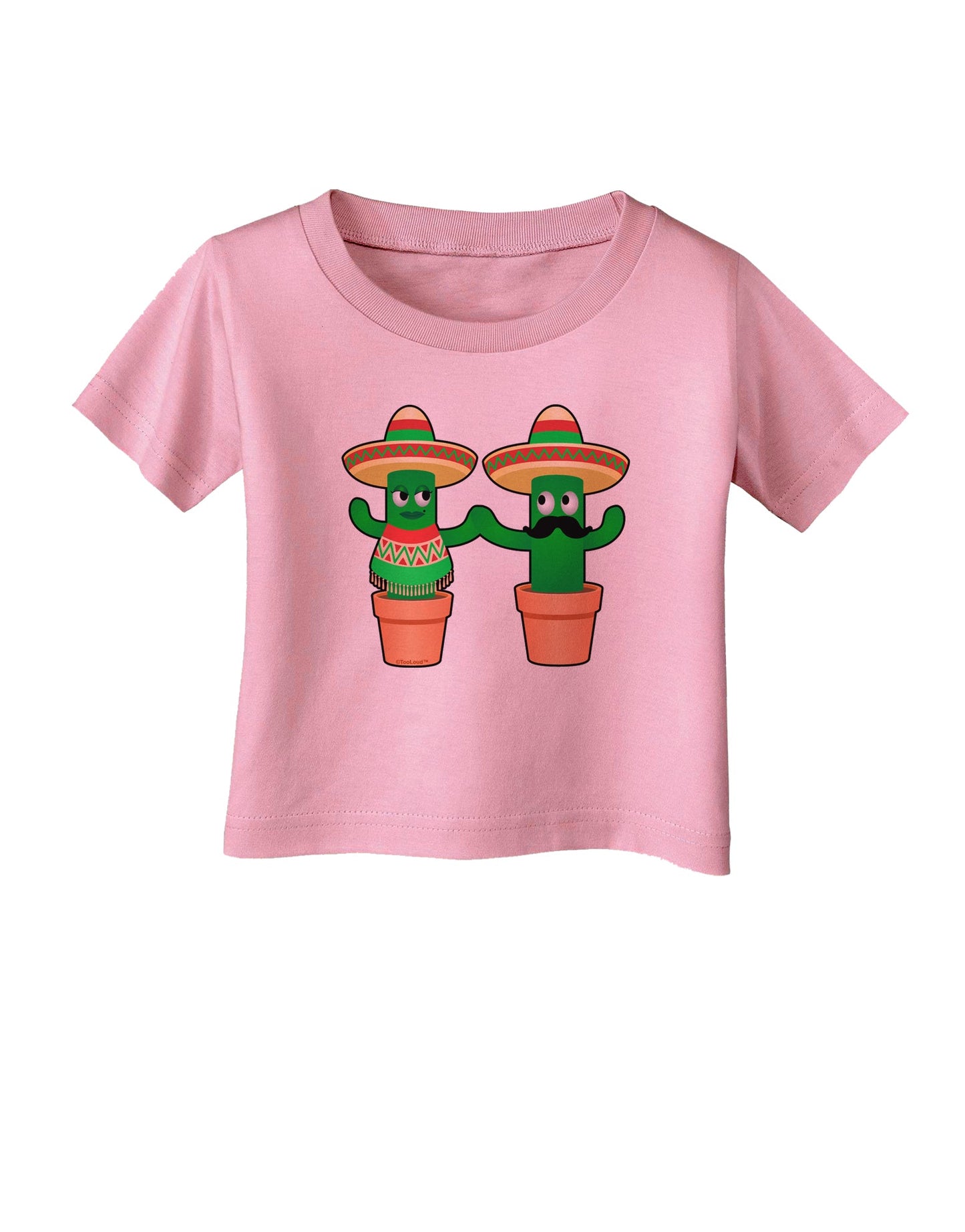 Fiesta Cactus Couple Infant T-Shirt by TooLoud-Infant T-Shirt-TooLoud-Candy-Pink-06-Months-Davson Sales