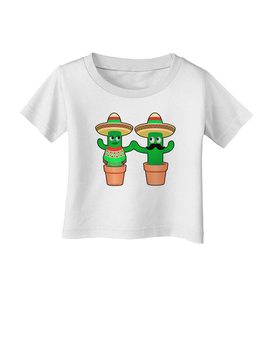 Fiesta Cactus Couple Infant T-Shirt by TooLoud-Infant T-Shirt-TooLoud-White-06-Months-Davson Sales
