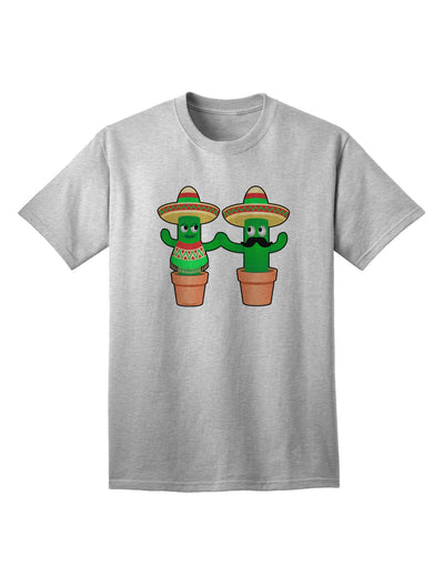 Fiesta Cactus Couple: Premium Adult T-Shirt Collection-Mens T-shirts-TooLoud-AshGray-Small-Davson Sales