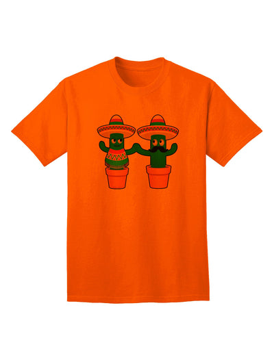 Fiesta Cactus Couple: Premium Adult T-Shirt Collection-Mens T-shirts-TooLoud-Orange-Small-Davson Sales