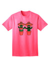 Fiesta Cactus Couple: Premium Adult T-Shirt Collection-Mens T-shirts-TooLoud-Neon-Pink-Small-Davson Sales